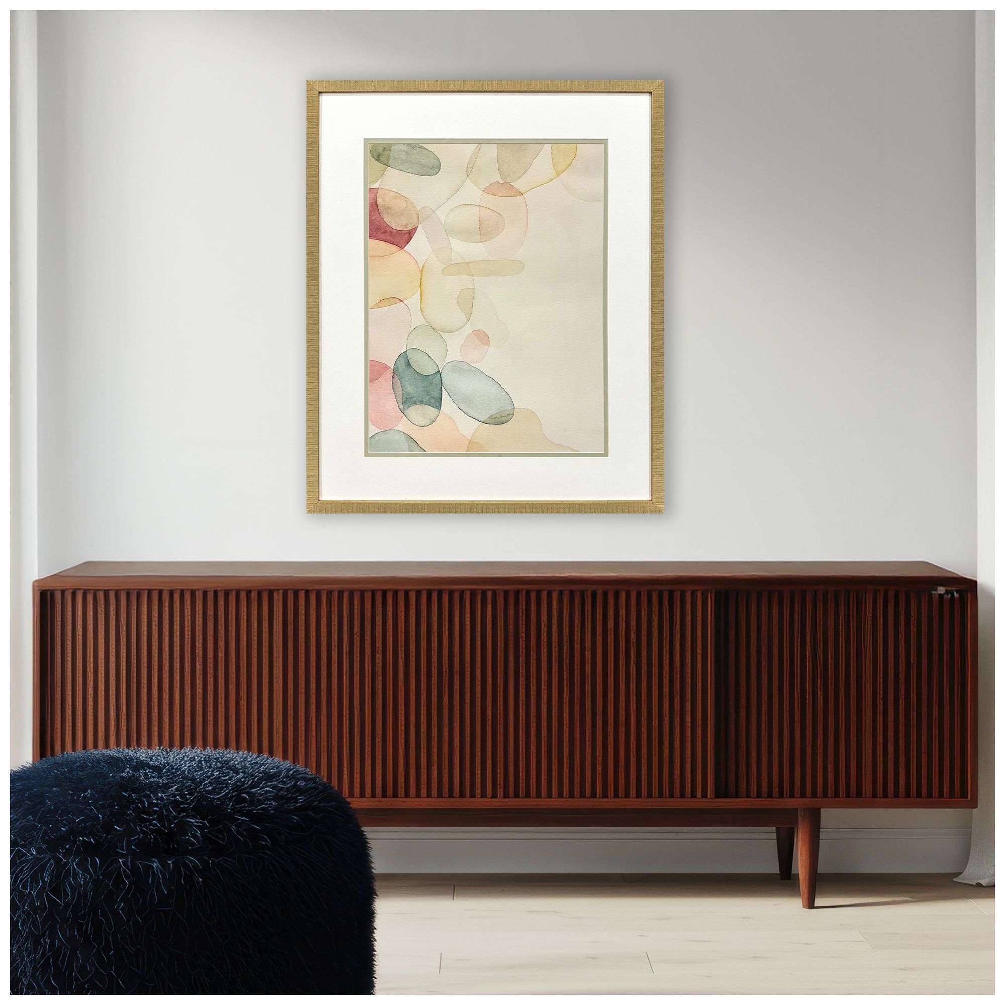 Image 4 Pastel River Rock I 30"W x 36"H Framed Art more views