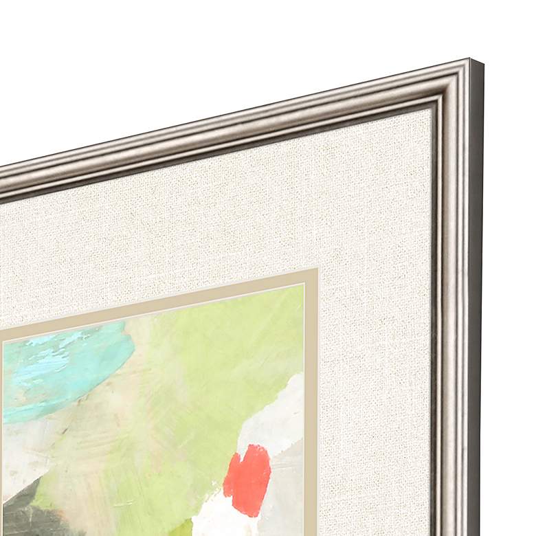 Image 4 Pastel Splash 22" High 4-Piece Giclee Framed Wall Art Set more views
