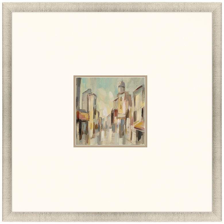Image 1 Pastel Street I 35 inch Square Giclee Framed Wall Art