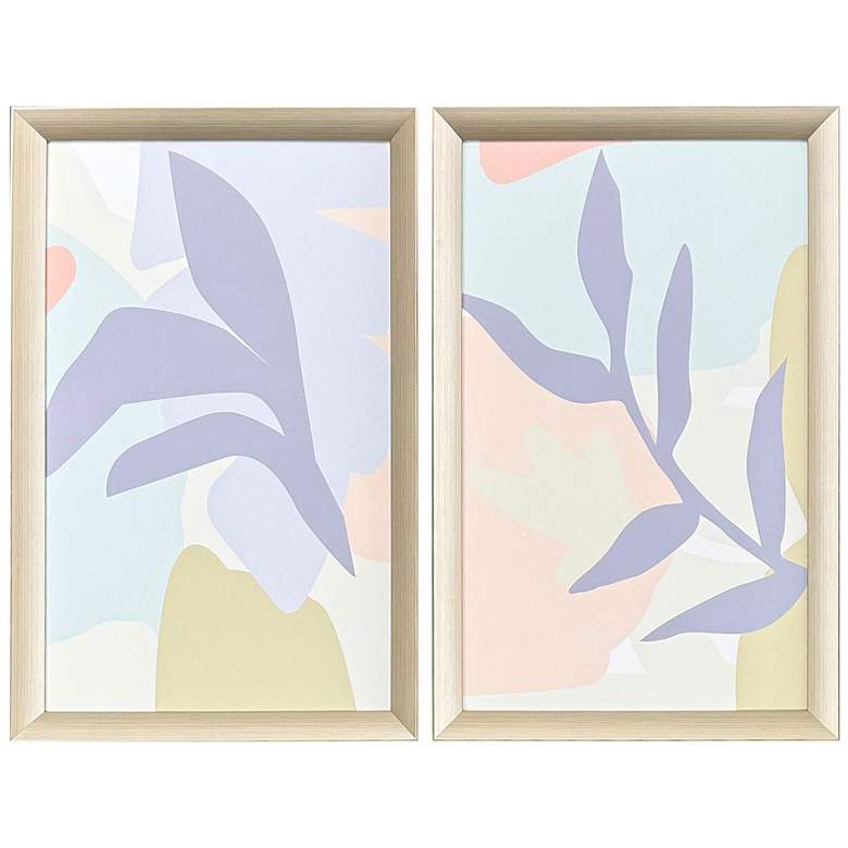 Image 1 Pastel Tropics 20"W x 32"H Framed Wall Art Set of 2