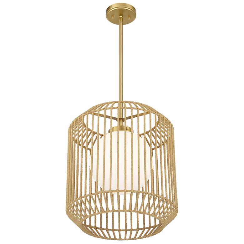Image 4 Pastis 1-Light Pendant in Warm Brass more views