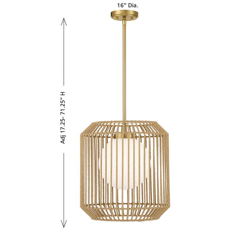 Image 7 Pastis 1-Light Pendant in Warm Brass more views