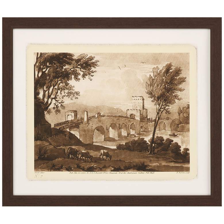 Image 3 Pastoral Landscape II 33" Wide Giclee Framed Wall Art