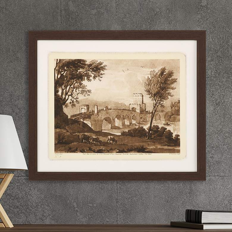 Image 2 Pastoral Landscape II 33" Wide Giclee Framed Wall Art