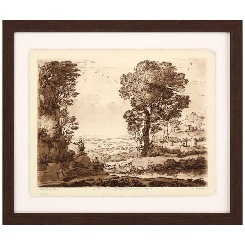 Image 3 Pastoral Landscape IV 33" Wide Giclee Framed Wall Art