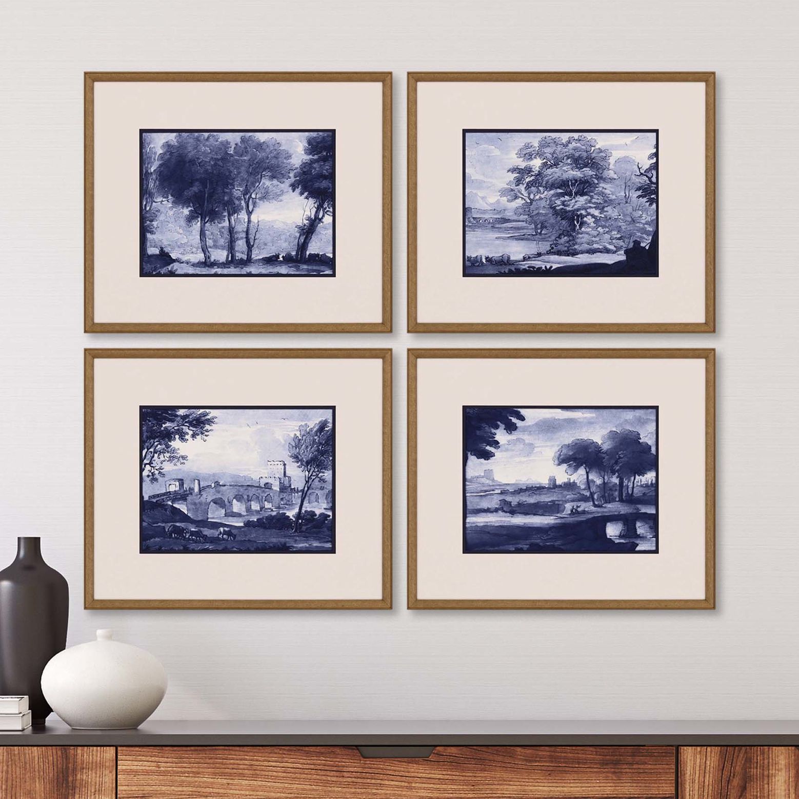 4 Piece hotsell Framed Set Mix of Art Prints