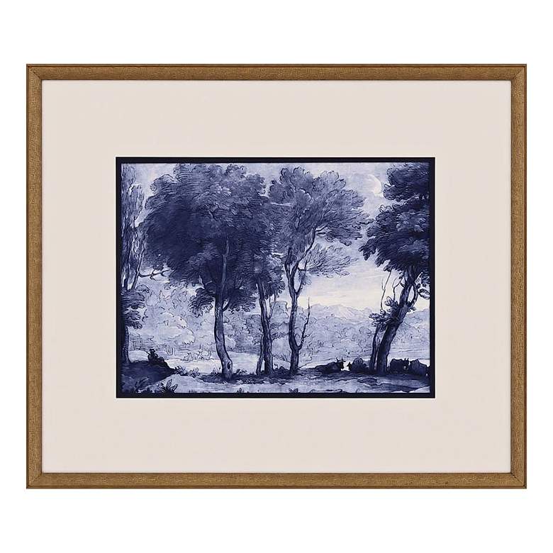 Image 3 Pastoral Toile 25" Wide 4-Piece Framed Giclee Wall Art Set more views