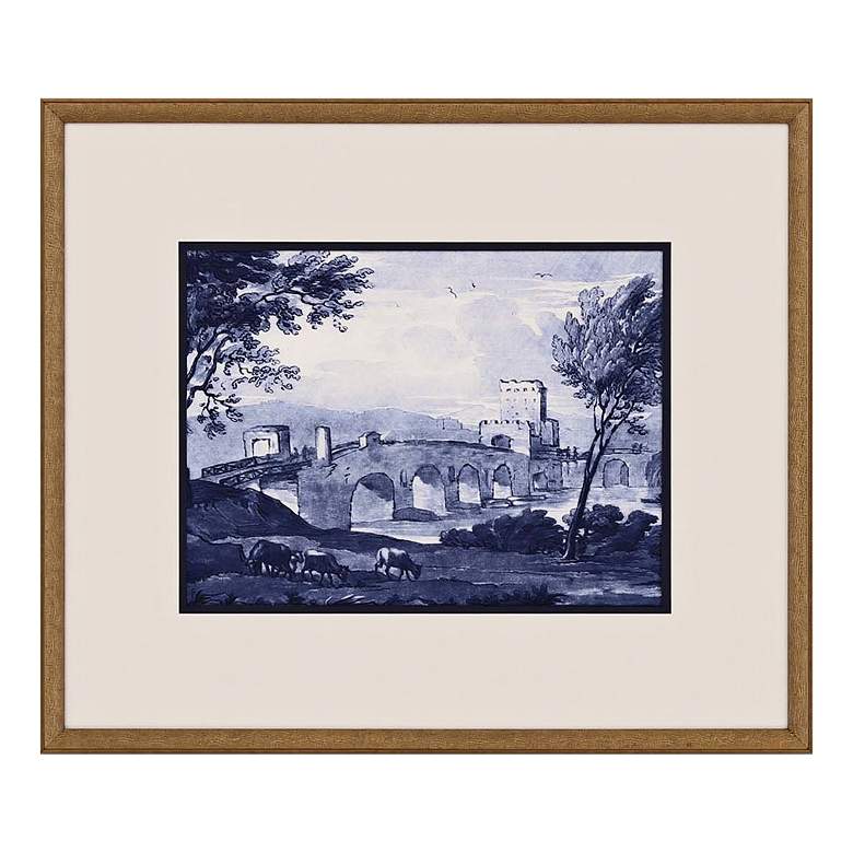 Image 5 Pastoral Toile 25" Wide 4-Piece Framed Giclee Wall Art Set more views