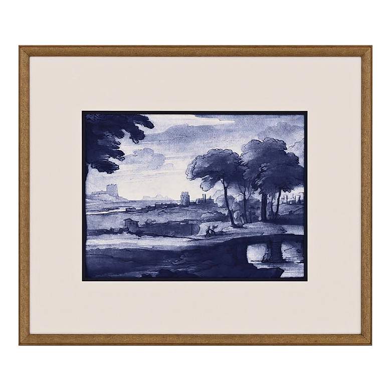 Image 6 Pastoral Toile 25" Wide 4-Piece Framed Giclee Wall Art Set more views