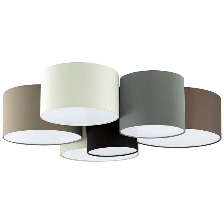 Image 1 Pastore - 6-Light Ceiling Light - Grey and Cappuccino Shades