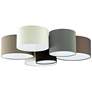 2_Pastore - 6-Light Ceiling Light - Grey and Cappuccino Shades