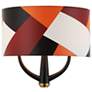 1_Patchwork 2-Lt Sconce - Black/Satin Brass/Patchwork