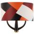 Patchwork 2-Lt Sconce - Black/Satin Brass/Patchwork