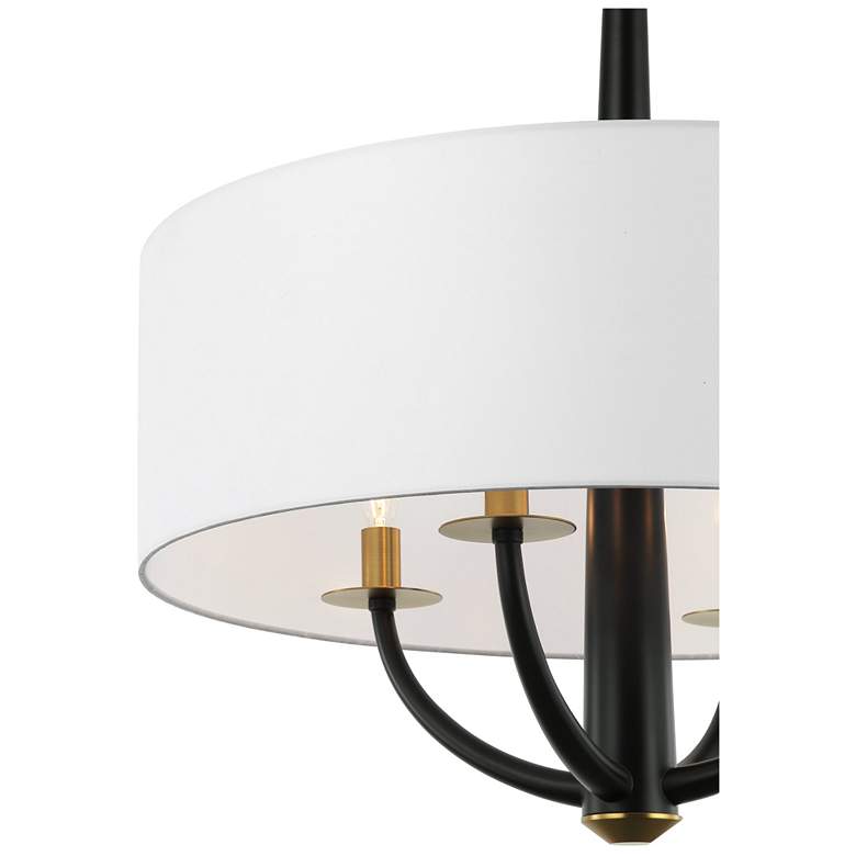 Image 3 Patchwork 4-Lt Pendant - Black/Satin Brass more views