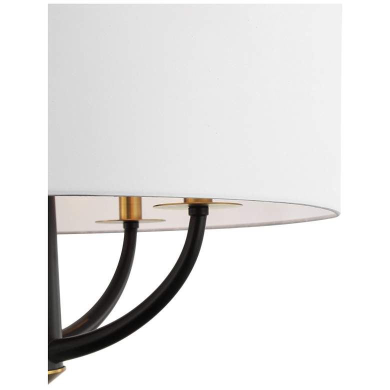 Image 4 Patchwork 4-Lt Pendant - Black/Satin Brass more views