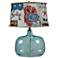 Patchwork Shade Ocean Blue Glass Table Lamp