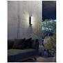 2_Path 18" High Black LED Outdoor Sconce with Frosted White Acrylic Shade more views