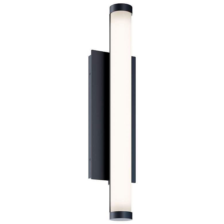 Image 1 Path 24" High Black LED Outdoor Sconce with Frosted White Acrylic Shade