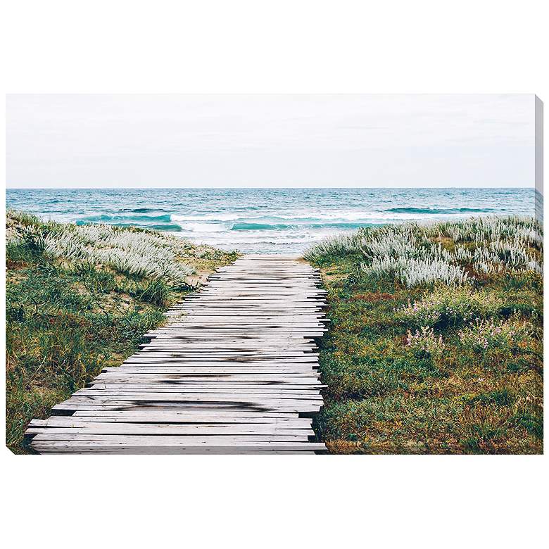 Image 1 Path to the Coast 18 inch x 12 inch Rectangular Canvas Wall Art