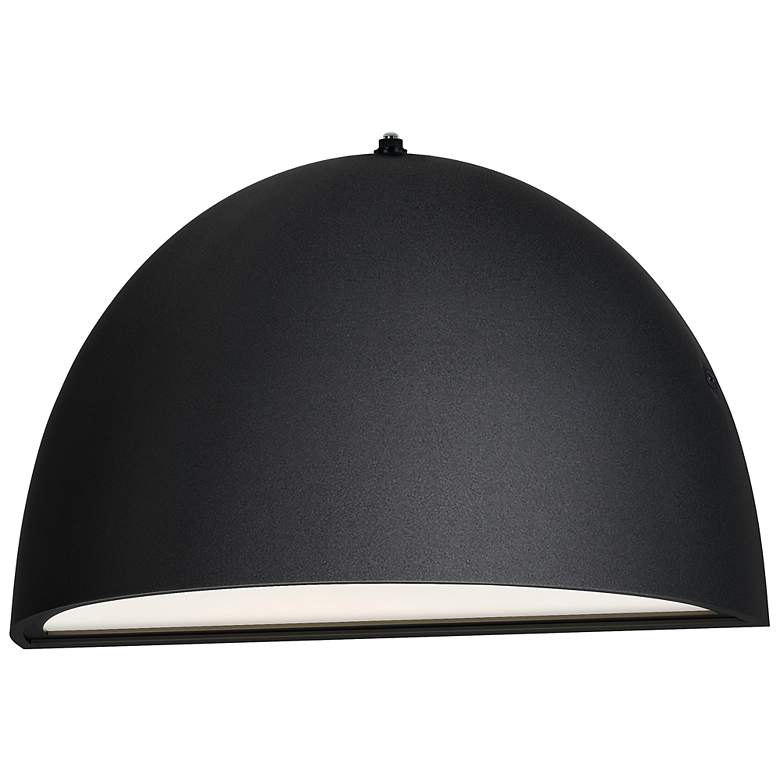 Image 2 Pathfinder 4 1/2"H Black LED Outdoor Wall Light w/ Photocell