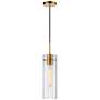 2_Patia 5" Wide Aged Brass Cylinder Mini Pendant