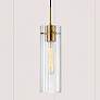1_Patia 5" Wide Aged Brass Cylinder Mini Pendant