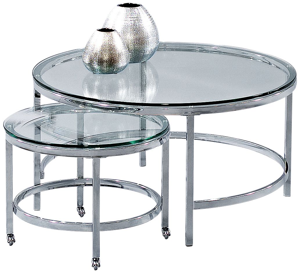 chrome nesting coffee tables