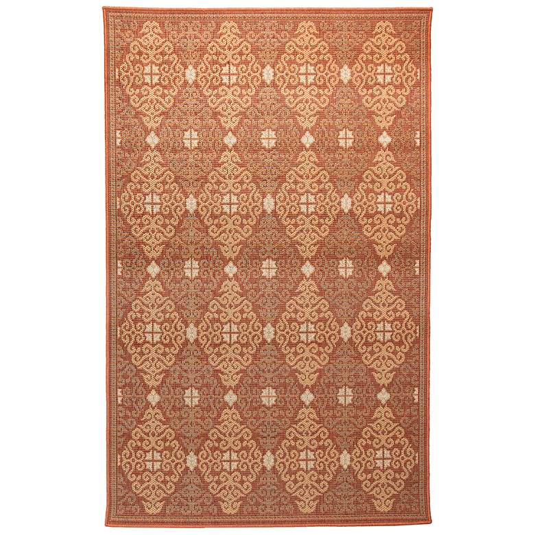 Image 1 Patio Suzani Diamonds 606424 4'10"x7'6" Red Outdoor Area