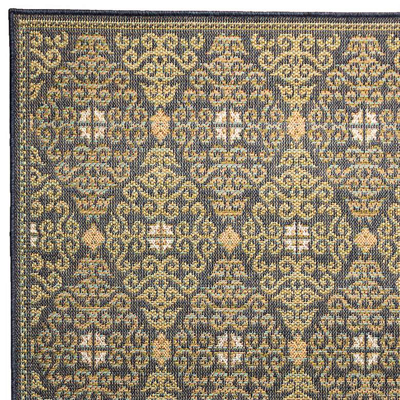 Image 2 Patio Suzani Diamonds 606494 4'10"x7'6" Navy Outdoor Rug more views