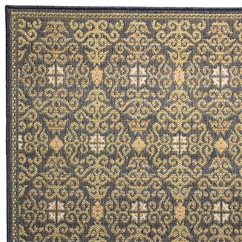 Image 2 Patio Suzani Diamonds 606494 4&#39;10 inchx7&#39;6 inch Navy Outdoor Rug more views