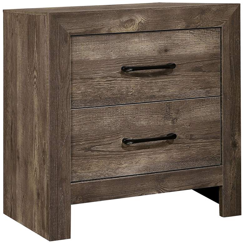 Image 2 Patmore 23 3/4 inch Wide Natural Tone 2-Drawer Rustic Nightstand