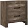 Patmore 23 3/4" Wide Natural Tone 2-Drawer Rustic Nightstand