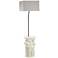 Patras 62" High Antique White-Taupe Shade Outdoor Floor Lamp