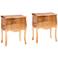 Patrice 22 3/4" Wide Gold Wood Traditional Nightstands Set of 2