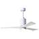 Patricia-3 60" 3-Blade White  LED Ceiling Fan With White Blades