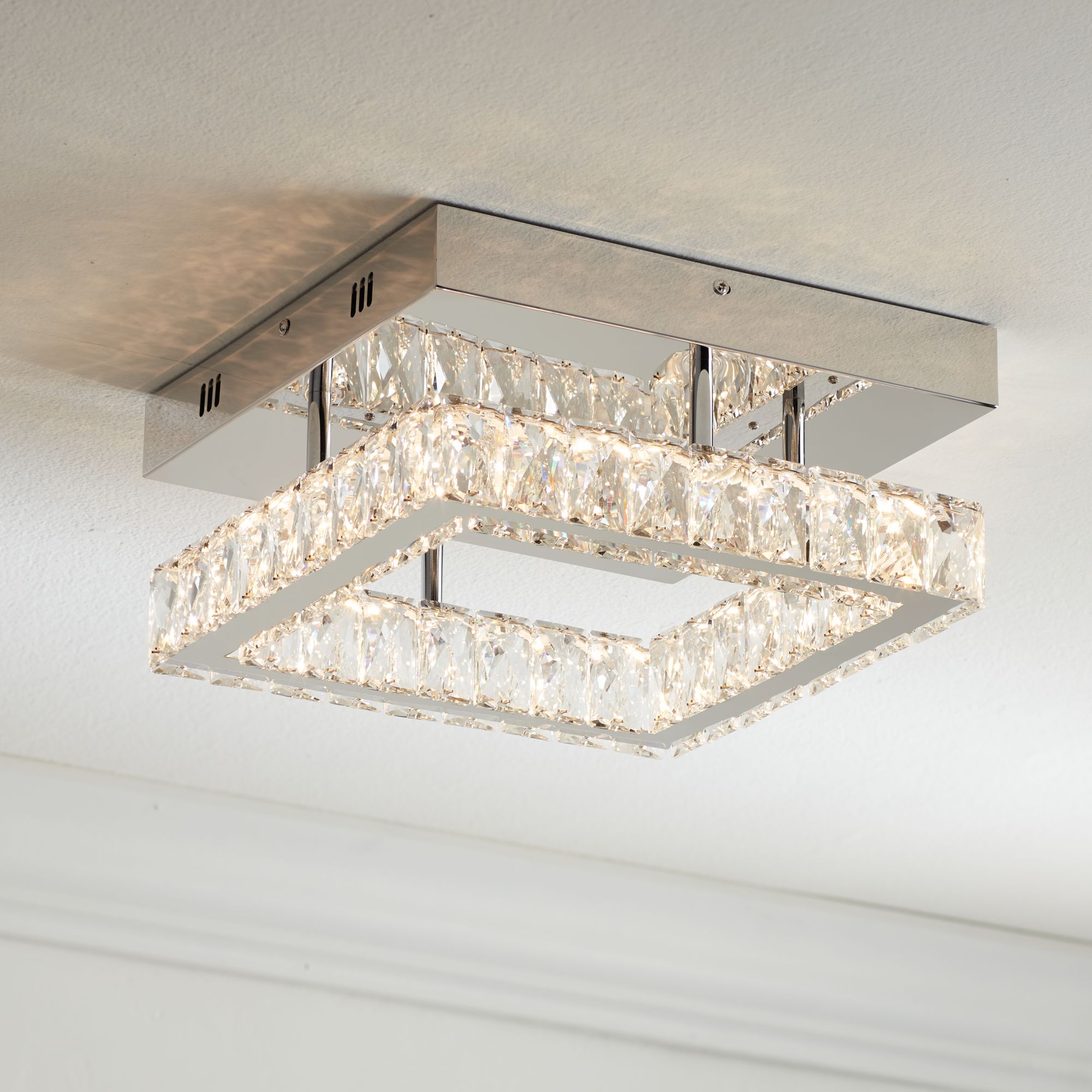 crystal square ceiling light