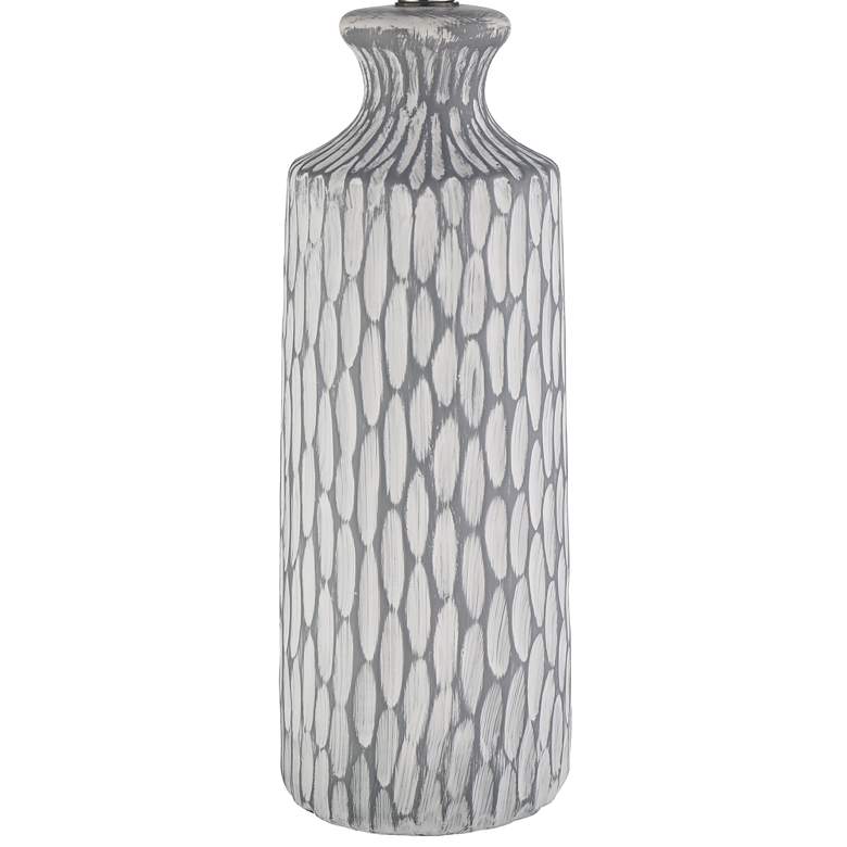 Image 6 Patrick Gray and White Wash Ceramic Table Lamp With USB Dimmer more views