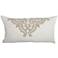 Patrina Ivory Hand-Embroidered Cotton King Pillow Sham