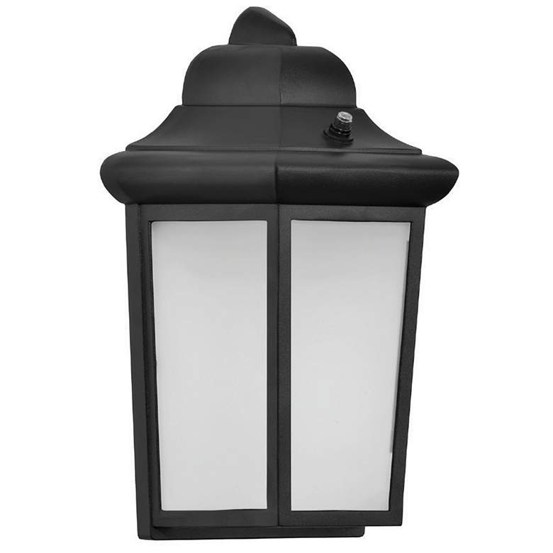 Image 1 Patriot - Outdoor Light Fixture - Black Finish - White Glass Shade