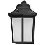 1_Patriot - Outdoor Light Fixture - Black Finish - White Glass Shade