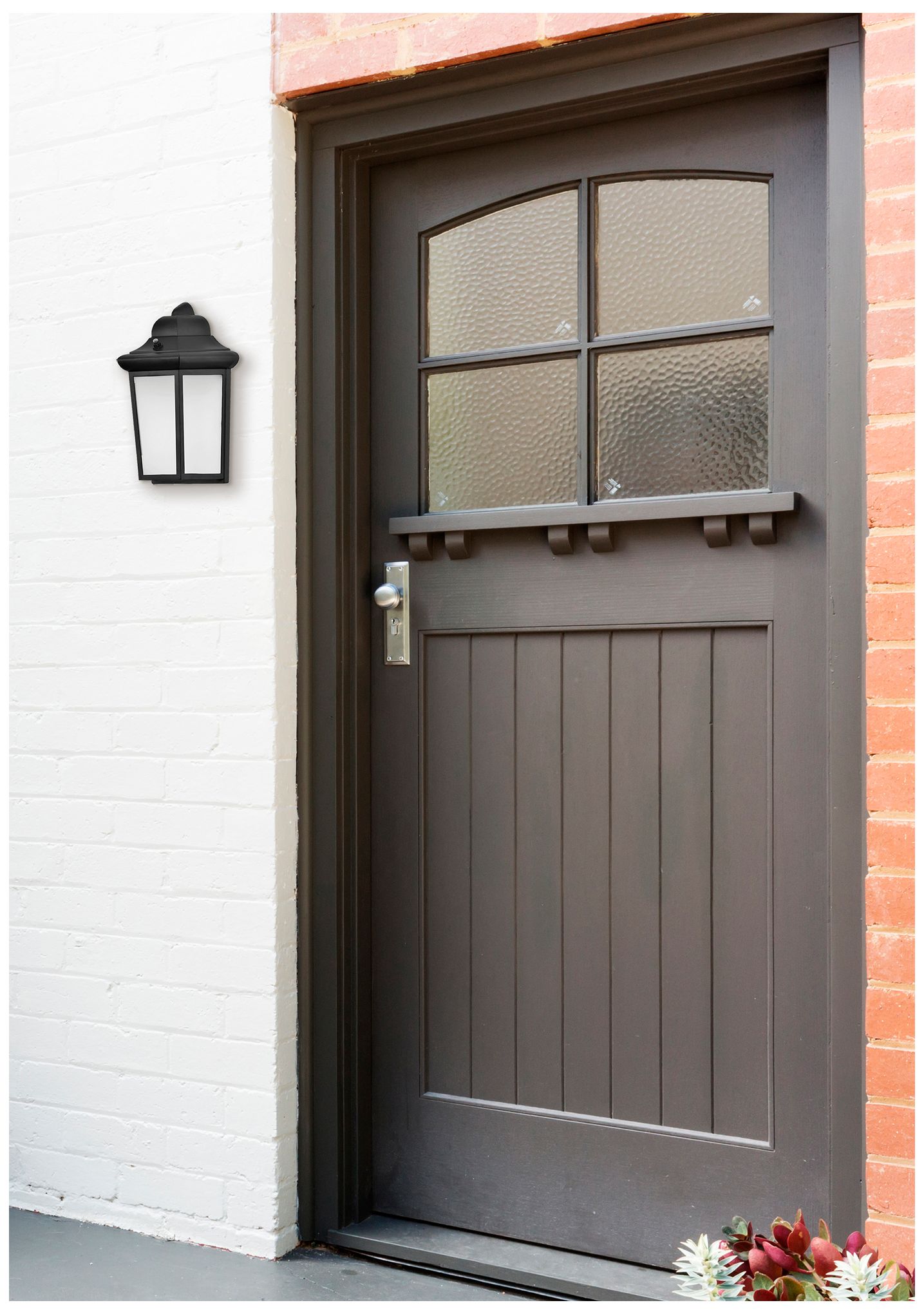 Image 2 Patriot - Outdoor Light Fixture - Black Finish - White Glass Shade more views