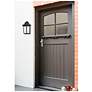 2_Patriot - Outdoor Light Fixture - Black Finish - White Glass Shade more views