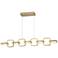 Patsy 43.25"W Aged Brass 59W LED Horizontal Pendant w/ White Diffuser