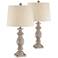 Patsy Beige Washed Table Lamps Set of 2 with WiFi Smart Sockets