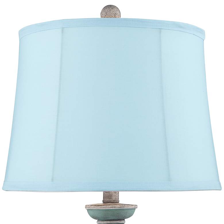 Patsy Blue-Gray Rustic Table Lamps with Soft Blue Shades Set of 2 more views