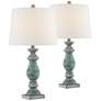 Patsy Blue-Gray Table Lamps Set of 2 with Smart Sockets