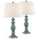 Patsy Blue-Gray Wash Table Lamps Set of 2 with WiFi Smart Sockets