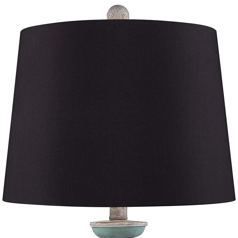 Image 2 Patsy Blue-Gray Washed Black Shade Table Lamps Set of 2 more views