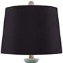 Patsy Blue-Gray Washed Black Shade Table Lamps Set of 2