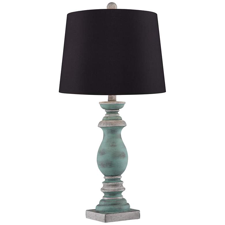 Image 6 Patsy Blue-Gray Washed Black Shade Table Lamps Set of 2 more views